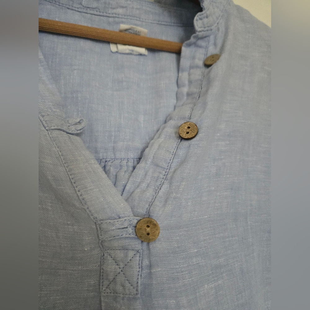 Sigrid Olsen Light Blue Button Down Shirt - Picture 3 of 6